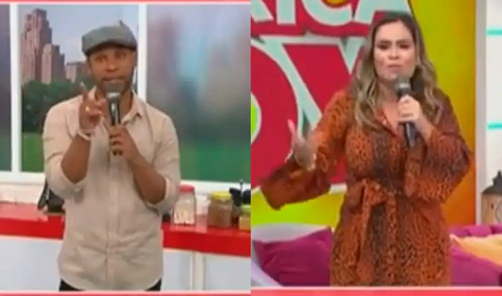Edson Dávila 'Giselo' recordó el día que Ethel Pozo lloró por la separación de Melissa Paredes y Rodrigo Cuba. Foto: captura América TV.