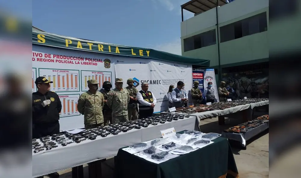 Armas decomisadas a delincuentes serán fundidas. Foto: Y. Goicochea/La República