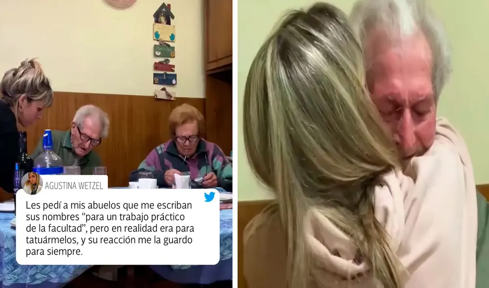Luego de que acudió a la casa de sus abuelos, una joven hizo que plasmaran sus firmas en un papel para tatuarlas en una parte de su cuerpo a escondidas. Foto: captura de YouTube