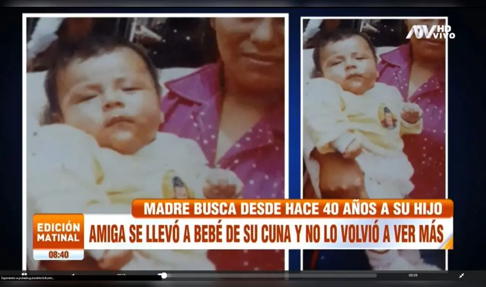 “Ahora ya sería un hombre de 40 años, seguro tiene hijos, esposa”, expresó la madre. Foto: Captura de ATV Noticias