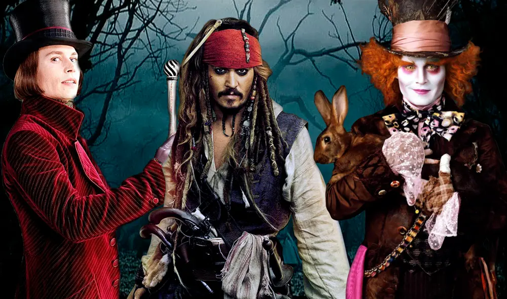 Willy Wonka, Jack Sparrow y el Sombrerero Loco son tres de los personajes más conocidos de Johnny Depp. Foto: composición/La República