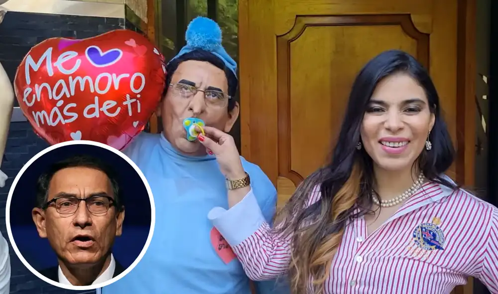 Zully Pinchi y Carlos Álvarez juntos en sketch de "Bebito fiu fiu". Foto: composición/La República/captura de YouTube