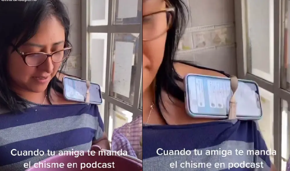 Varios han quedado sorprendidos por la singular forma de usar la prenda de vestir. Foto: captura de TikTok Varios han quedado sorprendidos por la singular forma de usar la prenda de vestir. Foto: captura de TikTok
