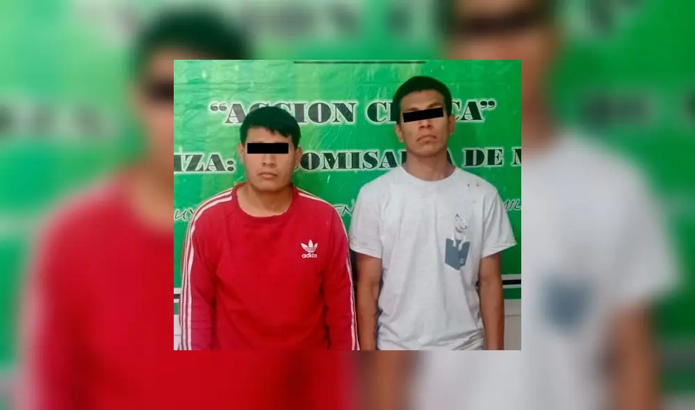 Los intervenidos y las especies recuperadas fueron puestos a disposición de la Comisaría de Moche. Foto: PNP Los intervenidos y las especies recuperadas fueron puestos a disposición de la Comisaría de Moche. Foto: PNP