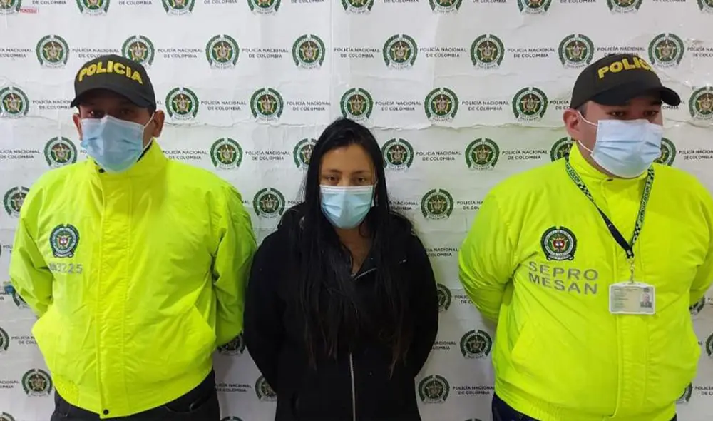 Yenni Higuera Casallas fue imputada por el delito de homicidio agravado y conducida a la cárcel. Foto: Policía Nacional de Colombia