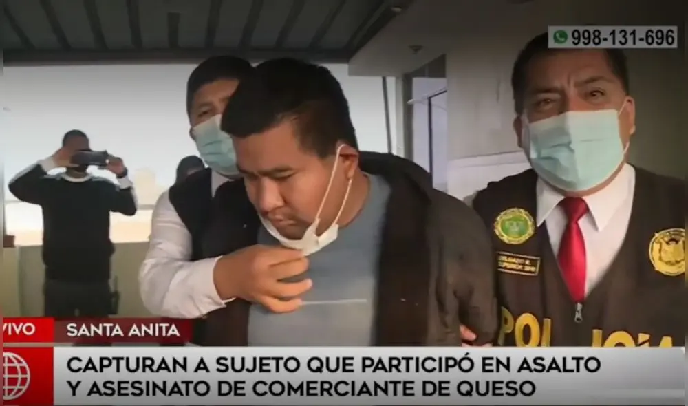 El delincuente confesó haber participado del crimen como campana (encargado de vigilar). Además, señaló haber recibido S/ 400 del monto robado. Foto: captura América.