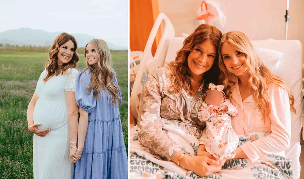 Chalise Smith de 50 años y su hija Kaitlyn Muñoz recibieron el pasado 17 de mayo a la nueva integrante de la familia que nació en perfecto estado. Foto: Chalise Broadhead Smith / Facebook