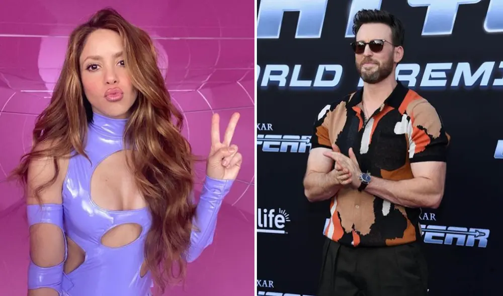 Recientemente Shakira fue vinculada a Chris Evans tras empezar a seguirlo por redes sociales. Foto: composición/Instagram/La República
