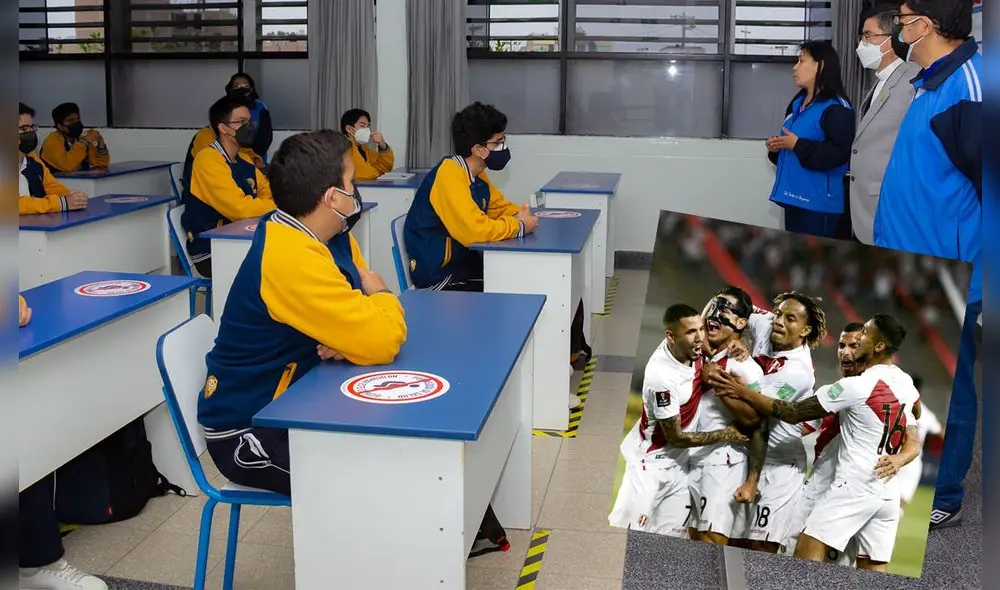 Escolares de Chiclayo tendrán la oportunidad de ver a la selección desde sus casas. Foto: Composición