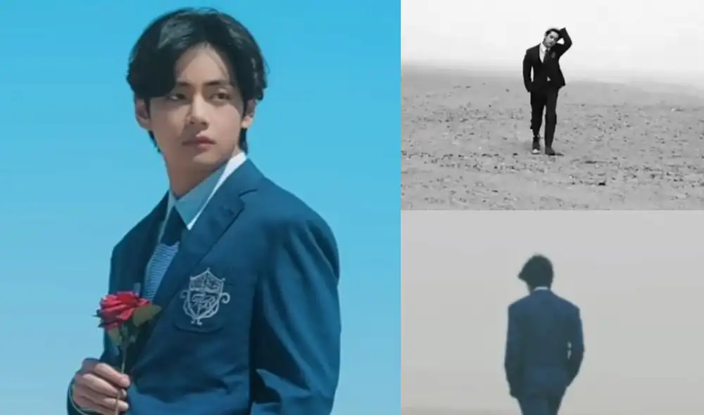 Taehyung de BTS participó en el MV de "Yet to come" y compartió cómo fue el detrás de cámaras. Foto: composición La República / YouTube / vía Twitter @SweetyAreeba