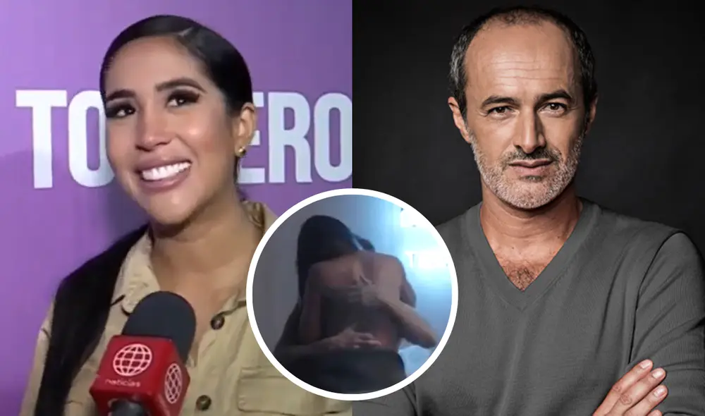Melissa Paredes contó cómo fue la expreciencia grabando estas escenas con Carlos Alcántara. Foto: composición LR/ captura de América TV