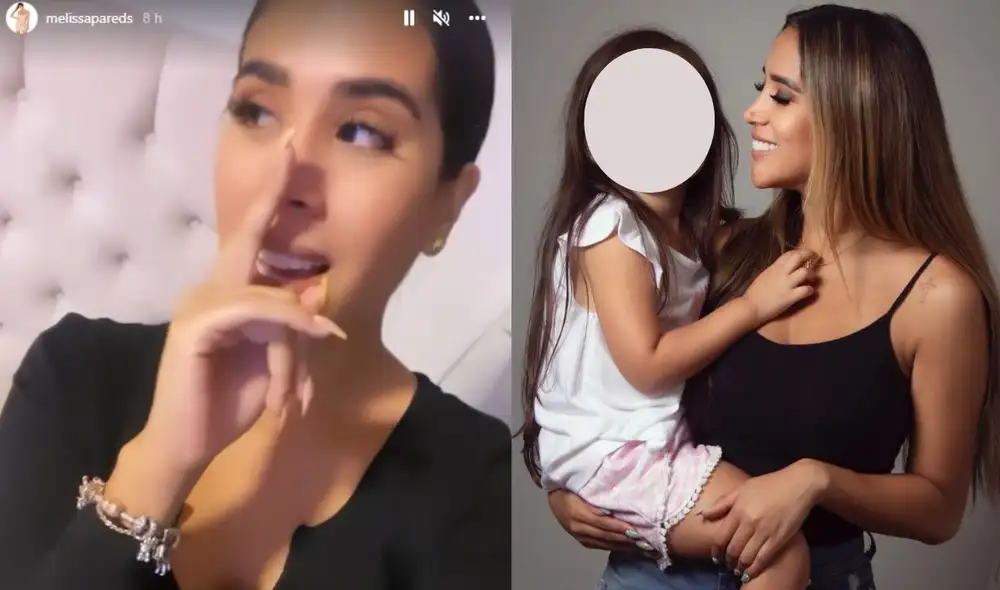 Melissa Paredes mencionó solo las historias con Mía la ven sus amigos más cercanos. Foto: composición LR/ captura de Instagram