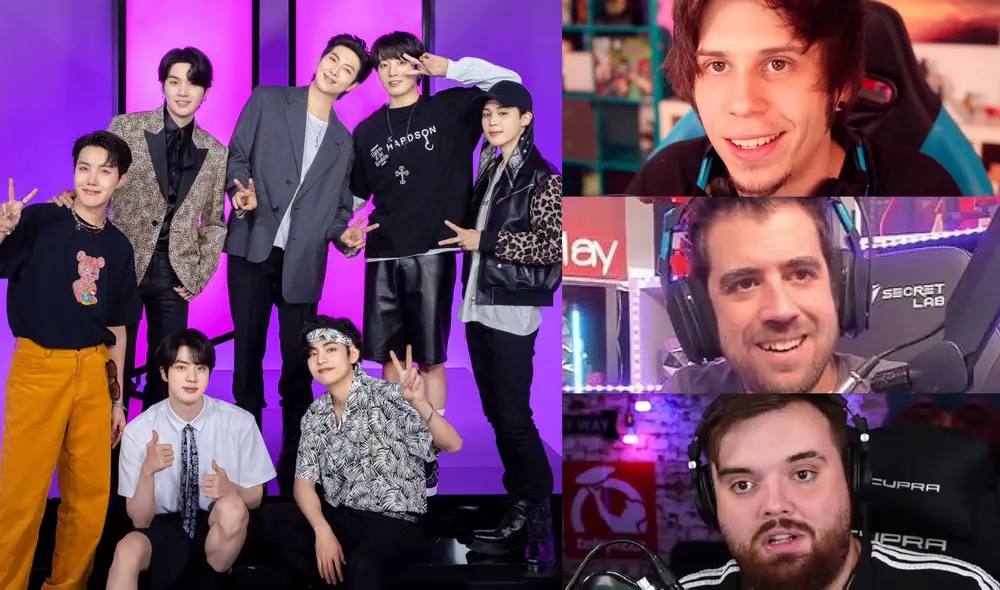 El Rubius, Auronplay, Ibai y más streamers se unen a la ola ARMY y apoyan comeback de BTS. Foto: composición/BIGHIT/YouTube/Twitch El Rubius, Auronplay, Ibai y más streamers se unen a la ola ARMY y apoyan comeback de BTS. Foto: composición/BIGHIT/YouTube/Twitch