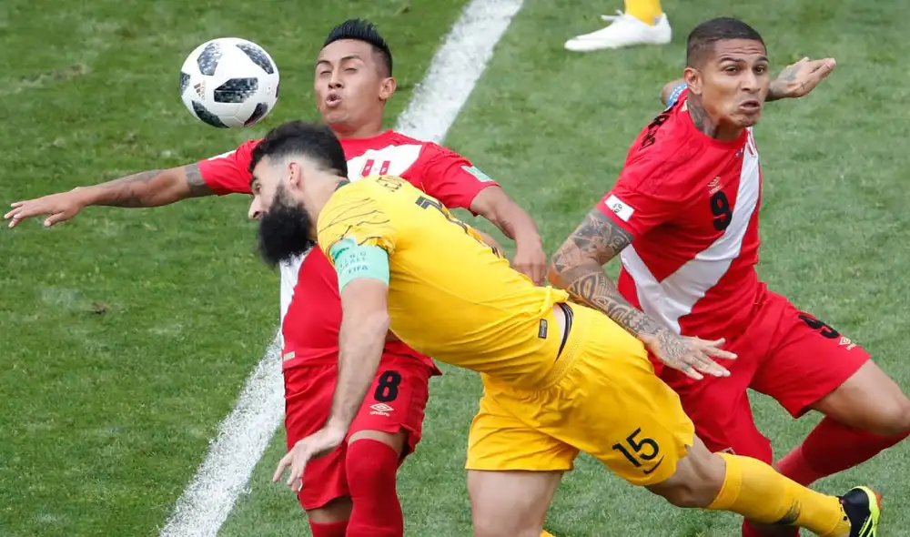 La última vez que se enfrentaron Perú y Australia fue en el Mundial Rusia 2018. La Bicolor ganó 2-0. Foto: AFP. La última vez que se enfrentaron Perú y Australia fue en el Mundial Rusia 2018. La Bicolor ganó 2-0. Foto: AFP.