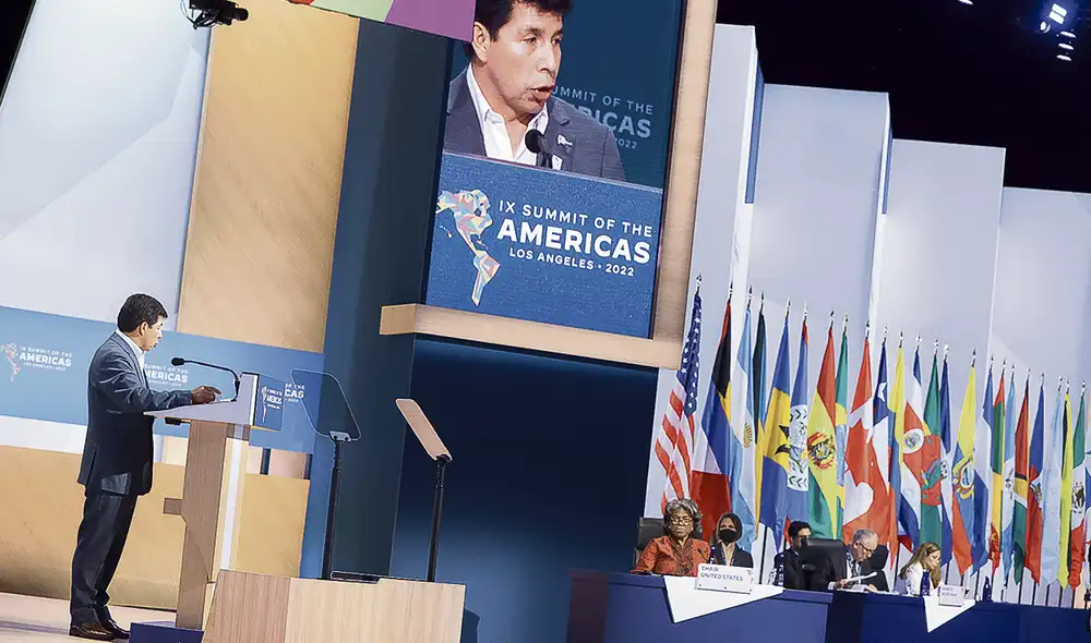 Agenda. Pedro Castillo participa de evento multilateral desde el último miércoles. Congreso le dio permiso hasta el 12 de junio.