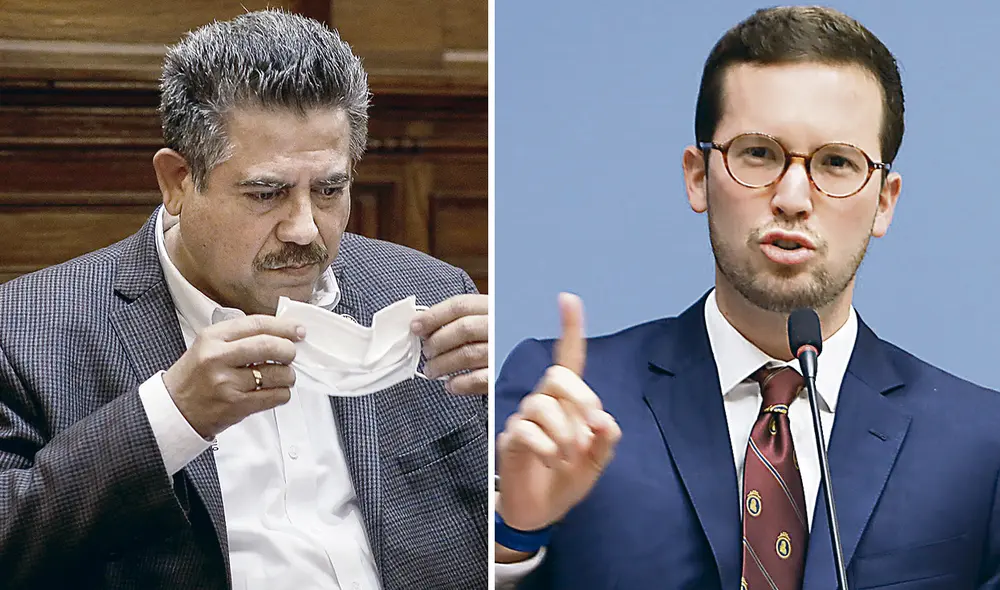 El protegido y su protector. Manuel Merino, el expresidente denunciado por homicidio, y Alejandro Cavero, el autor del informe que evita una pesquisa fiscal. Foto: composición difusión/Antonio Melgarejo/La República El protegido y su protector. Manuel Merino, el expresidente denunciado por homicidio, y Alejandro Cavero, el autor del informe que evita una pesquisa fiscal. Foto: composición difusión/Antonio Melgarejo/La República