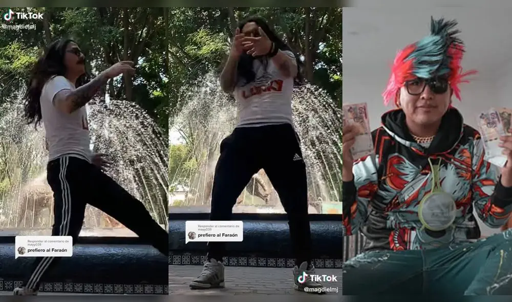 El mexicano ha compartido diversos bailes de los temas musicales de Faraón Love Shady. Foto: composición de LR El mexicano ha compartido diversos bailes de los temas musicales de Faraón Love Shady. Foto: composición de LR