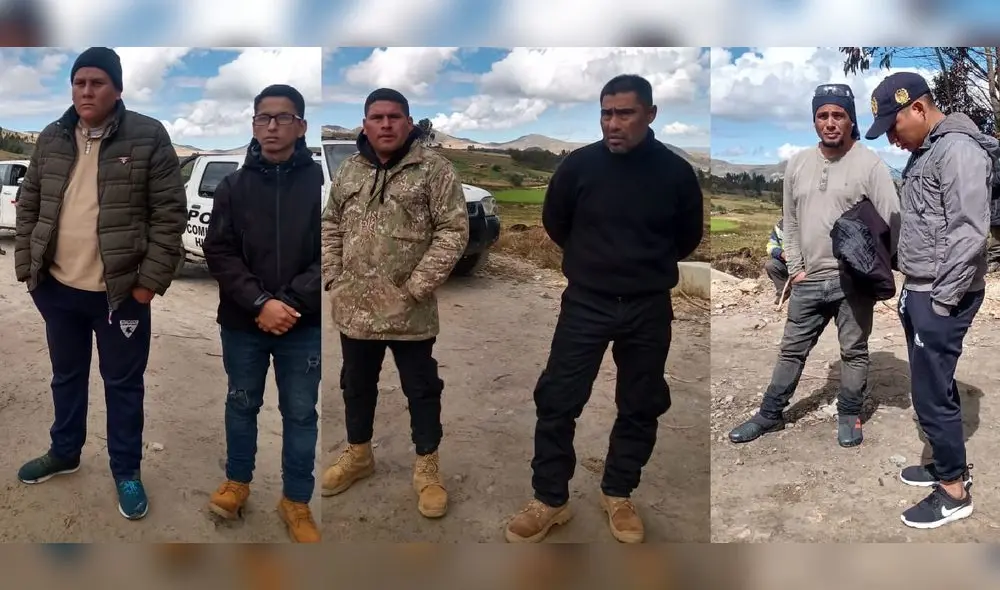 Suejtos fueron detenidos por ronderos de los caseríos de La Florida y La Arena. Foto: Jessica Lavado Suejtos fueron detenidos por ronderos de los caseríos de La Florida y La Arena. Foto: Jessica Lavado