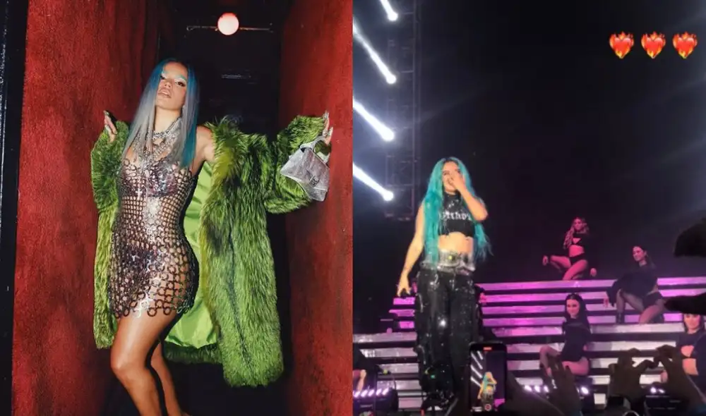 Karol G se emociona luego de escuchar a sus seguidores hombres. Foto: composición/captura de Twitter