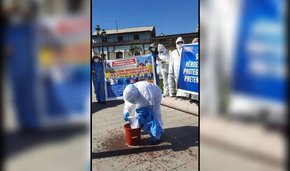 Protestas y reclamos por sus puestos de trabajo Foto: Coordinadora Nacional de Trabajadores CAS Covid Protestas y reclamos por sus puestos de trabajo Foto: Coordinadora Nacional de Trabajadores CAS Covid