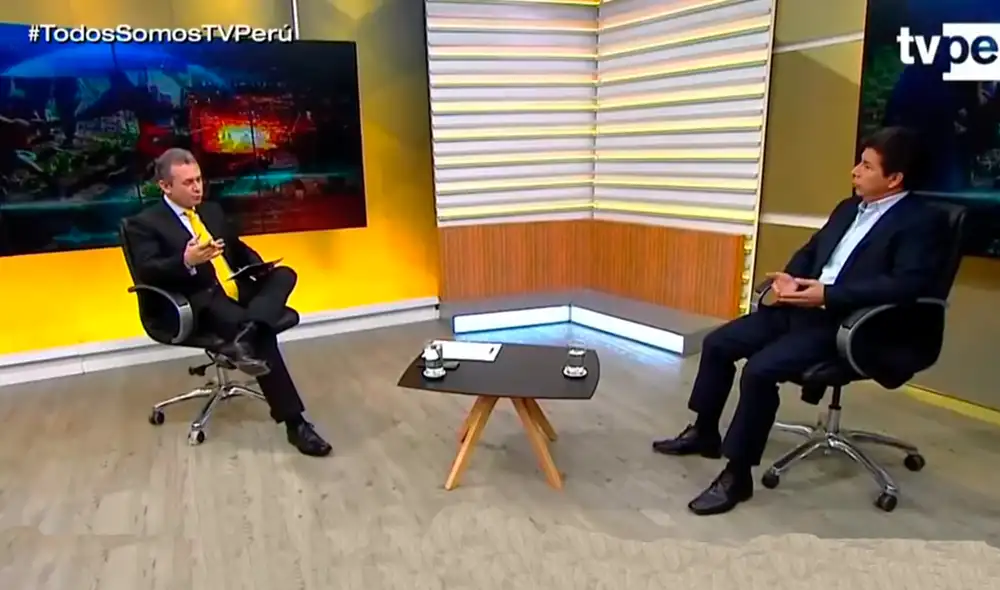 Es la cuarta entrevista que el mandatario ofrece a la prensa. Foto: TV Perú captura Es la cuarta entrevista que el mandatario ofrece a la prensa. Foto: TV Perú captura