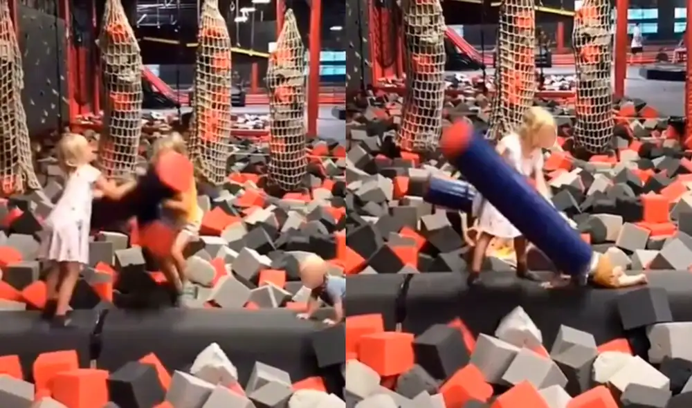 La niña luchó con todas sus fuerzas para ganarle a su amiga. Foto: composición/ @pablomosca/TikTok La niña luchó con todas sus fuerzas para ganarle a su amiga. Foto: composición/ @pablomosca/TikTok
