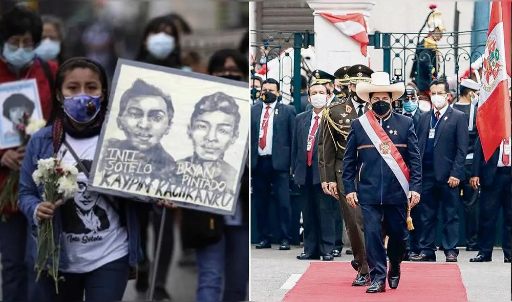 Familiares de Inti Sotelo y Bryan Pintado se mostraron indignados por informe de Alejandro Cavero que busca blindar a Manuel Merino de Lama. Foto: composición/ La Repúbllica/ EFE