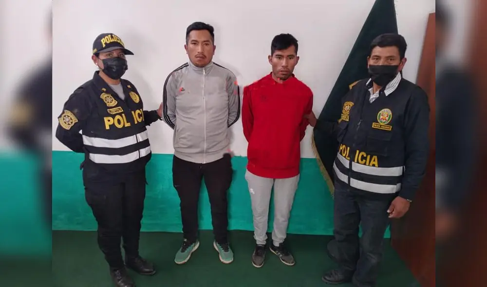 Puno. Sujetos fueron detenidos durante intervención. Foto: PNP Puno. Sujetos fueron detenidos durante intervención. Foto: PNP
