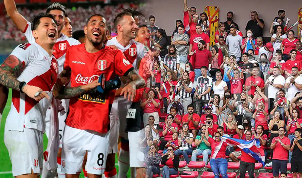 La selección peruana contará con el apoyo de los hinchas de Costa Rica. Foto: composición EFE/Fedefutbol
