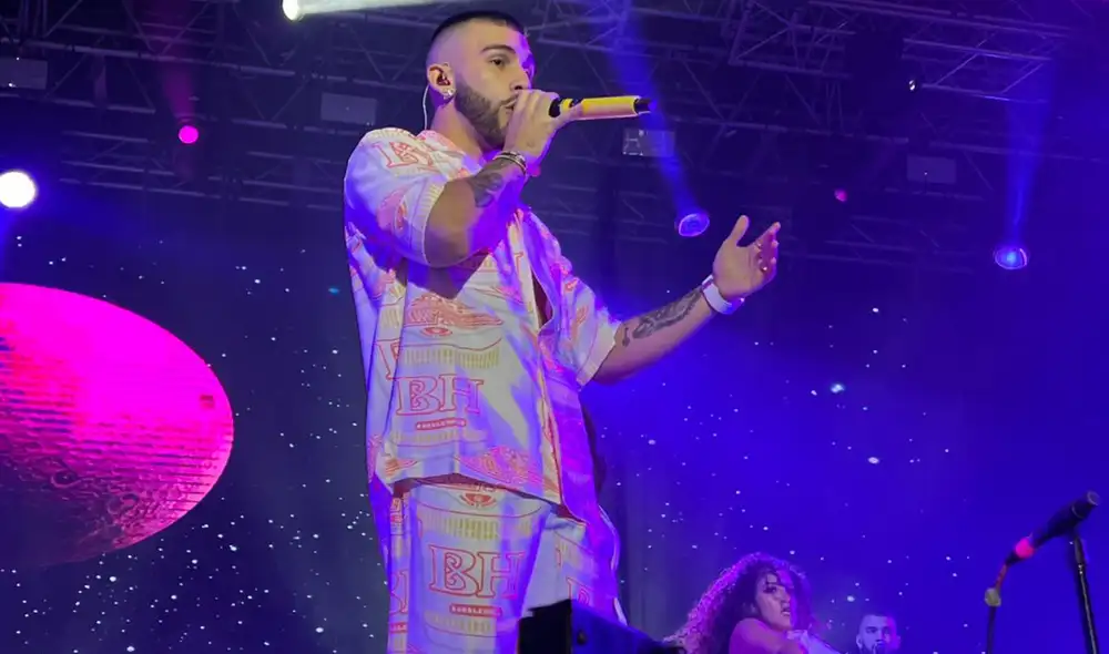 Manuel Turizo alienta a la selección peruana en pleno show: “El lunes ganamos a Australia”. Foto: Raúl Egusquiza / URPI-LR Manuel Turizo alienta a la selección peruana en pleno show: “El lunes ganamos a Australia”. Foto: Raúl Egusquiza / URPI-LR