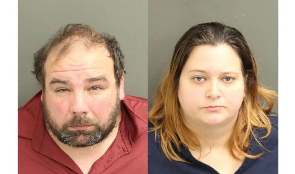 Timothy Lee Wilson II, izquierda, y Kristen Swann fueron arrestados por cargos de abuso infantil en Florida. Foto: Policía de Orlando