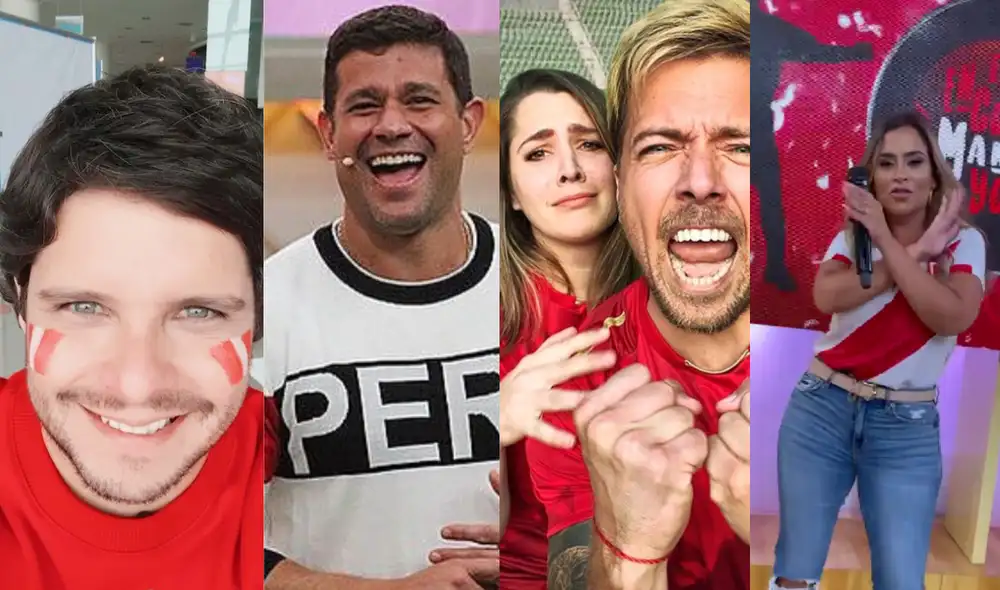 Famosos peruanos se muestran más emocionados que nunca por el partido de Perú y Australia. Composición LR/ captura de Instagram