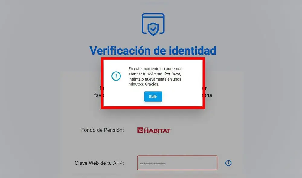 Si aparece este mensaje debes actualizar la página. Foto: composición La República