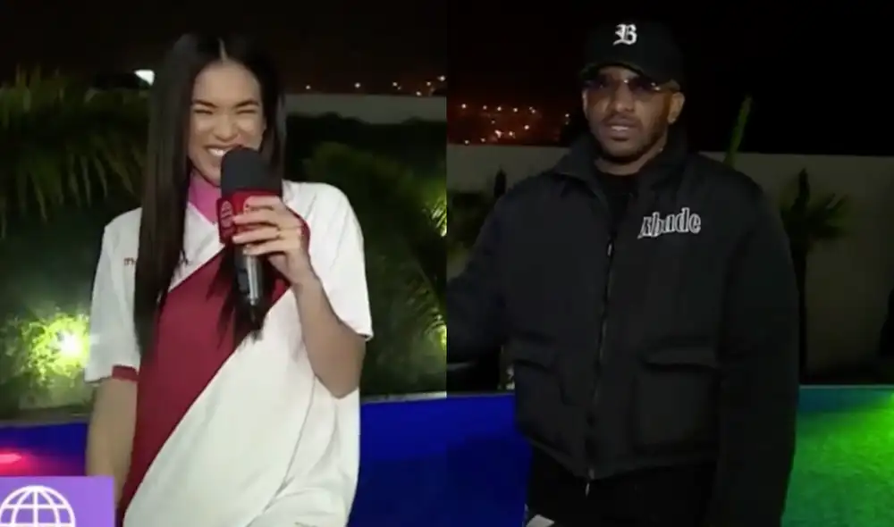 Jazmín Pinedo logró entrevistar a Jefferson Farfán. Foto: América TV/captura