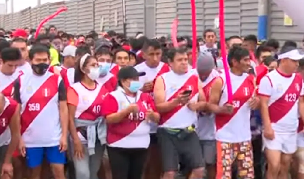 Carrera inició alrededor de las 5.00 a. m. Foto: captura de Buenos días Perú