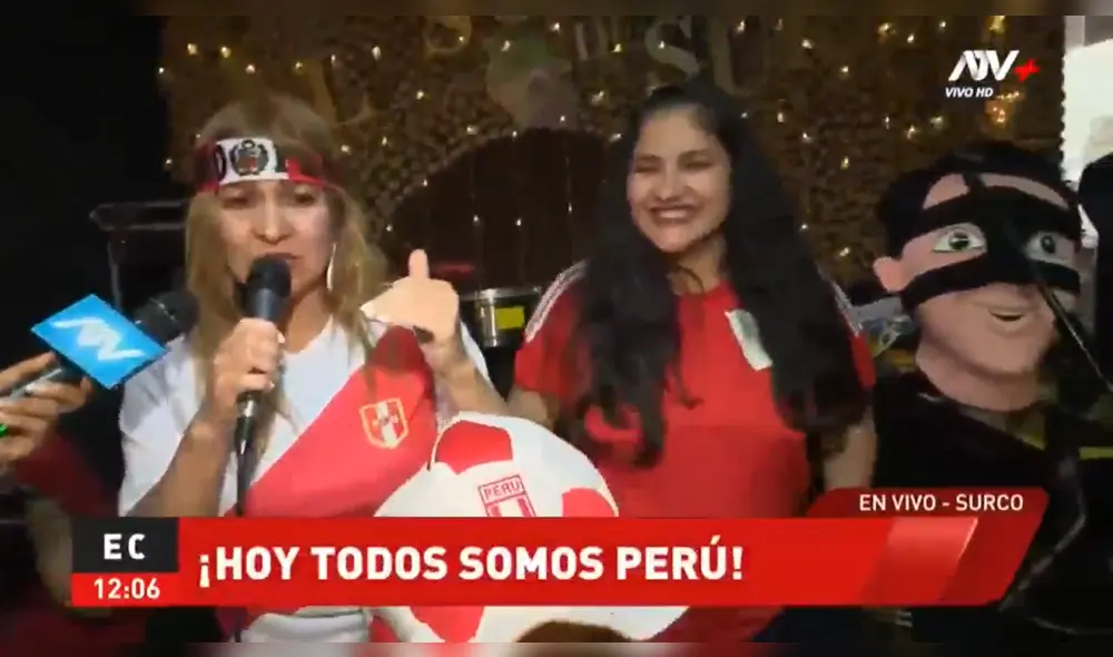 La familia de Lapadula lo apoyó en una divertida previa del Perú vs. Australia. Foto: ATV.