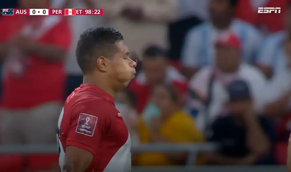 Edison Flores tuvo una gran oportunidad para abrir el marcador. Foto: captura ESPN Edison Flores tuvo una gran oportunidad para abrir el marcador. Foto: captura ESPN