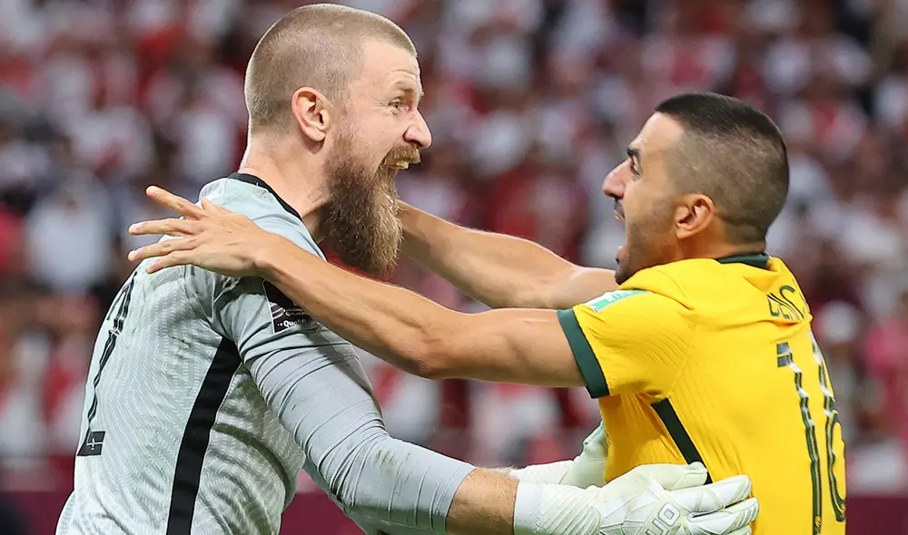 Andrew Redmayne celebrando la clasificación al Mundial Qatar 2022. Foto: AFP