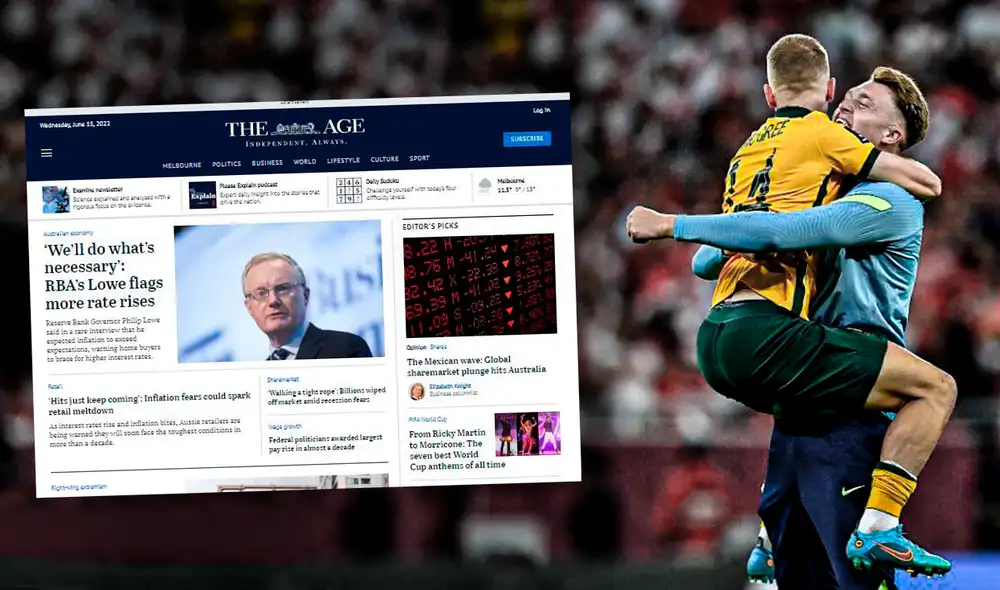 Perú y Australia se disputaron el penúltimo cupo al Mundial Qatar 2022. Foto: EFE / composición LR / Jazmín Ceras