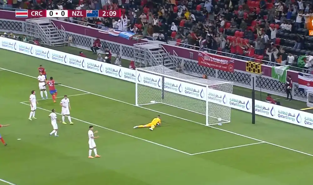 Gol de Campbell. Foto: captura ESPN.