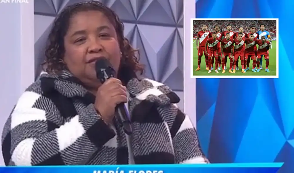 María Flores, madre de Yoshimar Yotún, lamentó la derrota de la selección peruana. Foto: composición/ captura América TV/ FPF