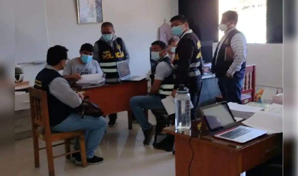 Fiscalía allanó las oficinas de inspectoría policial para incautar documentación en torno al caso. Foto: Ministerio Público Fiscalía allanó las oficinas de inspectoría policial para incautar documentación en torno al caso. Foto: Ministerio Público