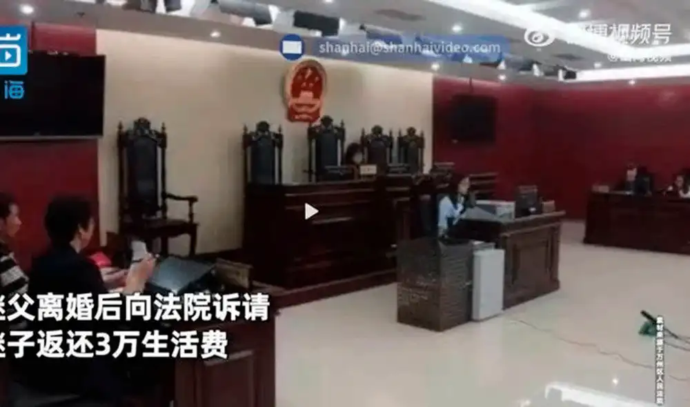 La inusual disputa legal causó indignación entre millones de personas después de que se convierta en viral un video del juicio en el Twitter chino, Sina Weibo. Foto: captura de video