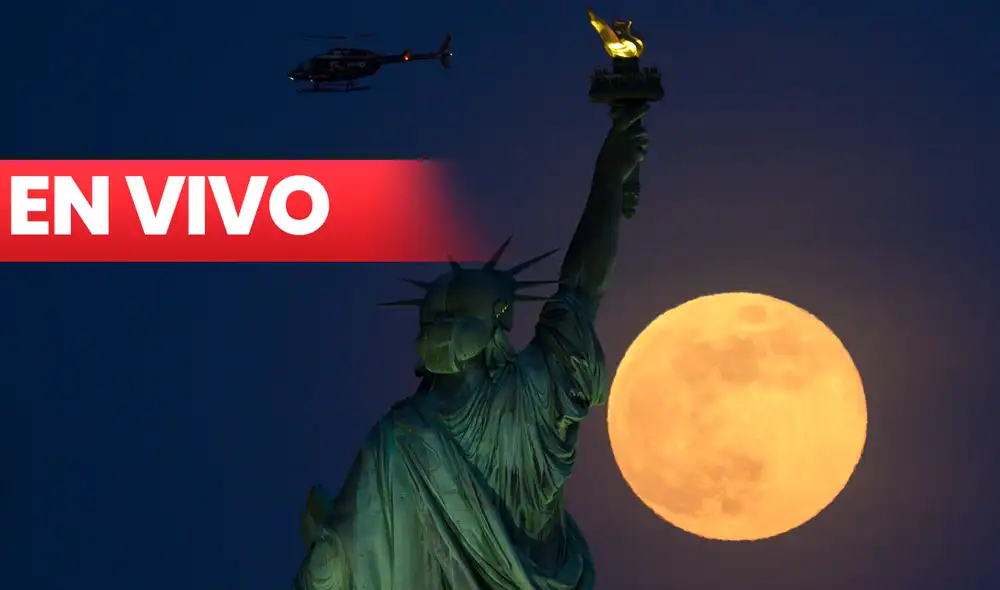 La superluna de fresa ocurre la noche del 14 al 15 de junio del 2022. Foto: composición / AFP La superluna de fresa ocurre la noche del 14 al 15 de junio del 2022. Foto: composición / AFP