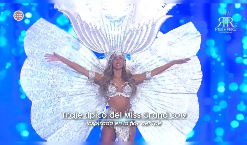 Alessia Rovegno deslumbra en el desfile de trajes típicos. Foto: América TV Alessia Rovegno deslumbra en el desfile de trajes típicos. Foto: América TV