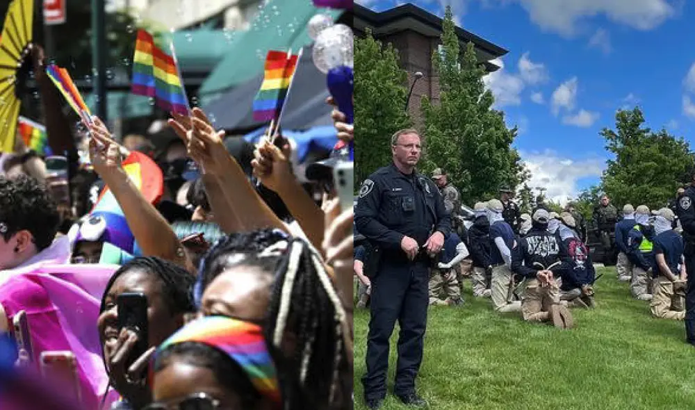 El grupo Front Patriot pretendía atentar contra evento LGTBI. Foto: Composición/La República El grupo Front Patriot pretendía atentar contra evento LGTBI. Foto: Composición/La República