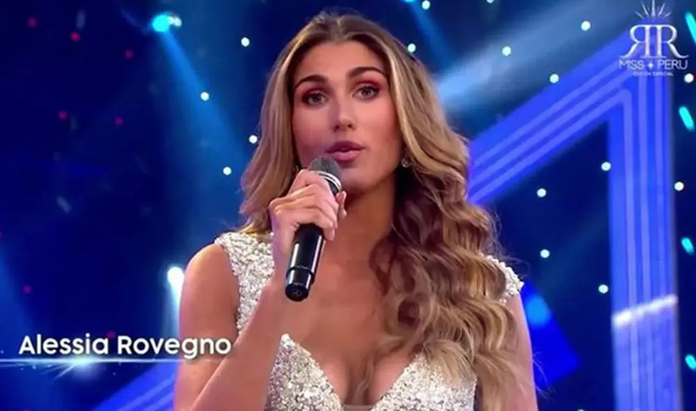 Alessia Rovegno se coronó como la Miss Perú 2022. Foto: captura América TV