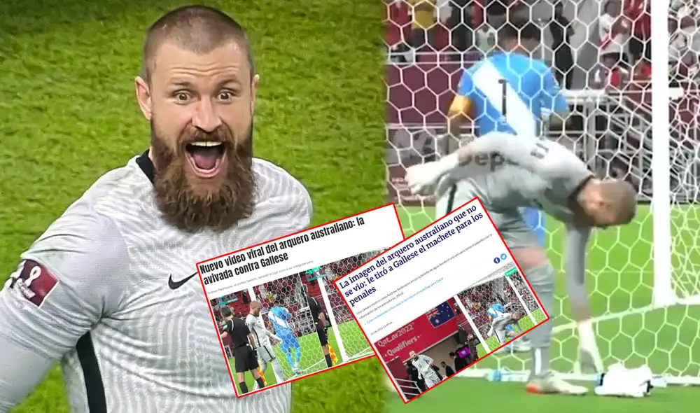 Andrew Redmayne fue la figura en la tanda de penales ante Perú. Foto: composición Movistar Deportes/captura/Olé/TyC Sports