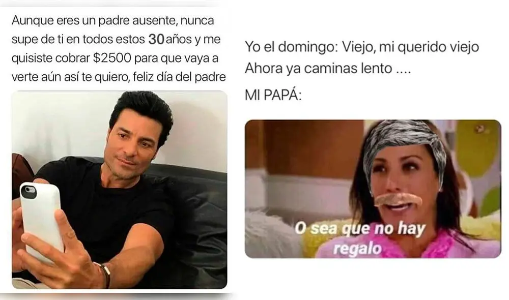 Usuarios en redes sociales comparten los mejores memes por el Día del Padre. Foto: composición LR/difusión