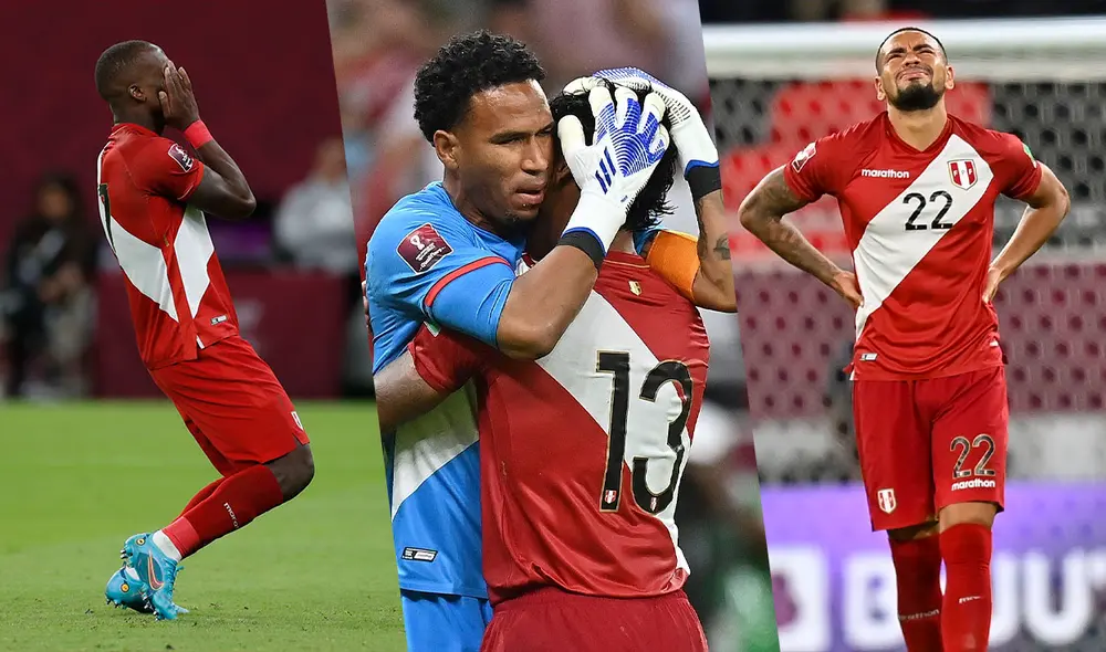 Los jugadores de la selección peruana no ocultaron su profunda tristeza tras ser eliminados en su camino al Mundial Qatar 2022. Foto: composición/ EFE Los jugadores de la selección peruana no ocultaron su profunda tristeza tras ser eliminados en su camino al Mundial Qatar 2022. Foto: composición/ EFE